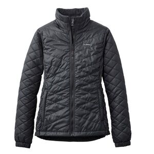 L.L. Bean Women’s Black Fleece Lined Pimaloft Jacket, Small